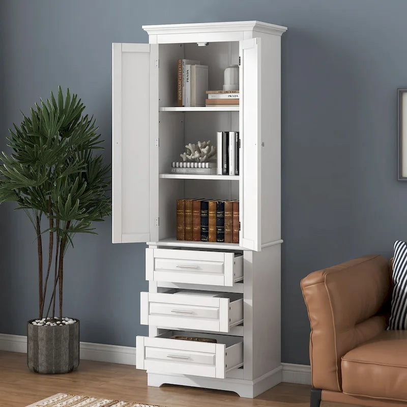 Armoire haute de rangement à trois tiroirs - S/O