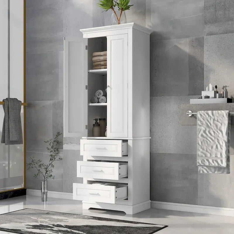 Armoire haute de rangement à trois tiroirs - S/O