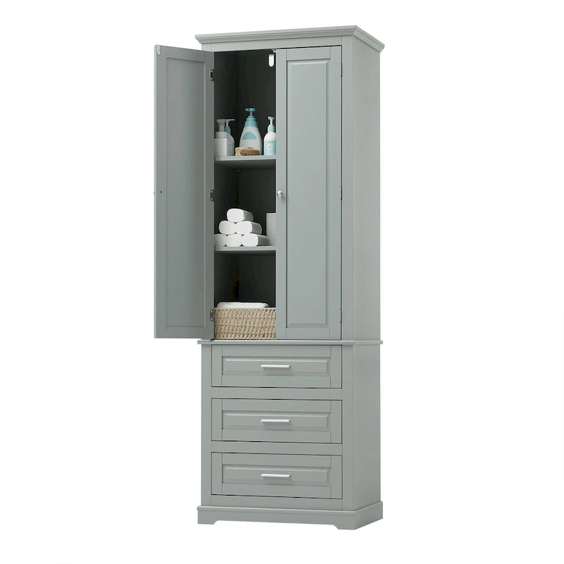 Armoire haute de rangement à trois tiroirs - S/O