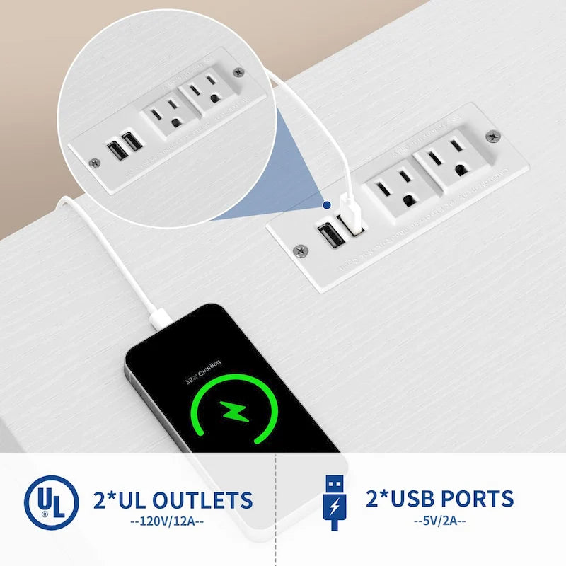 Classeur mobile 3 tiroirs avec éclairage LED et station de recharge, compatible avec les formats A4/Lettre