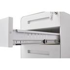 Meuble de classement mobile à 3 tiroirs, meuble polyvalent, conception à 5 roues anti-basculement en acier laminé à froid étanche à l'humidité